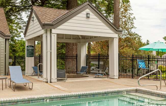 Pool cabana at Haven at Charbonneau