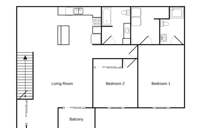 2 beds, 2 baths, 1,325 sqft, $1,560, Unit ML 520-11