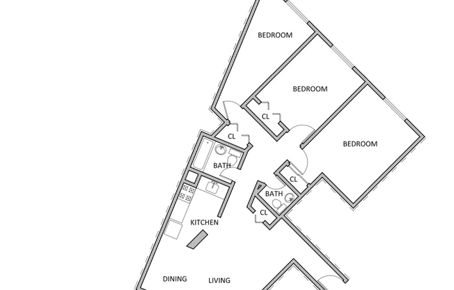 3 beds, 1.5 baths, 1,000 sqft, $4,500, Unit D21C