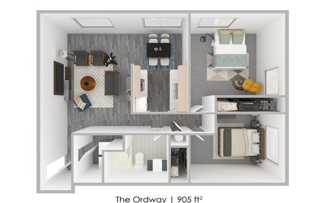 2 beds, 1 bath, 905 sqft, $1,495