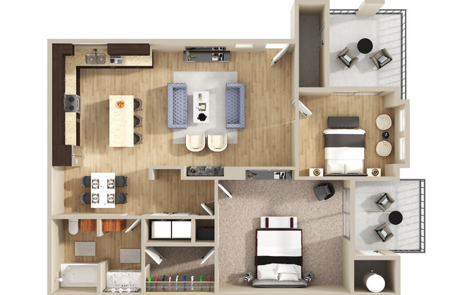 2 beds, 1 bath, 1,071 sqft, $2,395