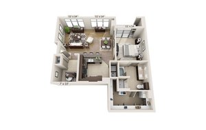 1 bed, 1 bath, 1,074 sqft, $2,810