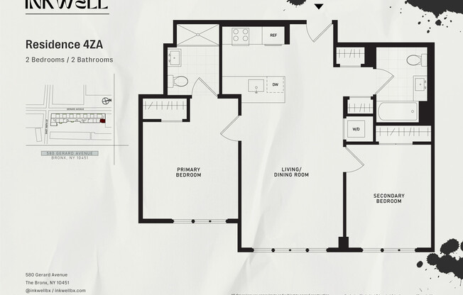 2 beds, 2 baths, $3,664, Unit 4ZA