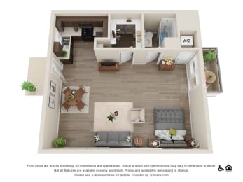 Studio, 1 bath, 440 sqft, $1,387