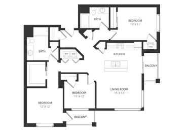 3 beds, 2 baths, 1,356 sqft, $2,440