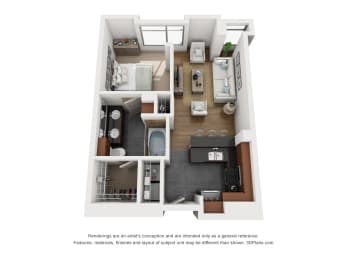 1 bed, 1 bath, 720 sqft, $2,785