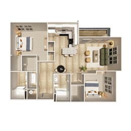 2 beds, 2 baths, 1,120 sqft, $1,640