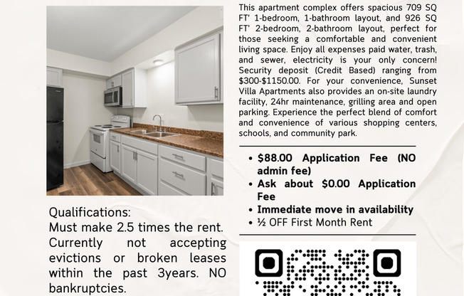 1 bed, 1 bath, 709 sqft, $895, Unit 414-230