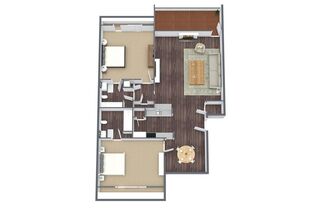 2 beds, 2 baths, 956 sqft, $990