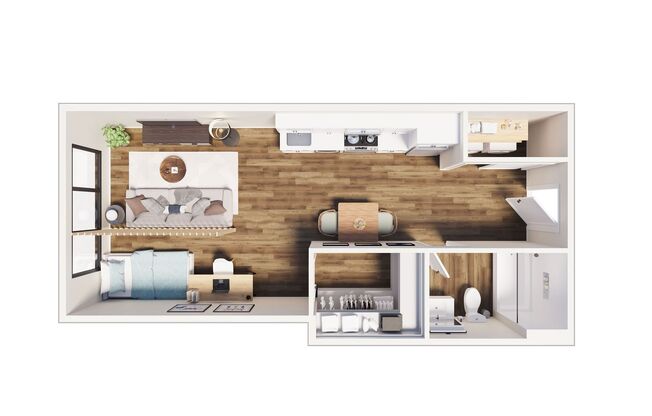Studio, 1 bath, 500 sqft, $1,315, Unit 304