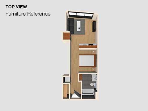 1 bed, 1 bath, $2,500, Unit 706