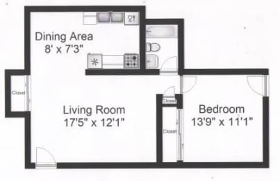 1 bed, 1 bath, 580 sqft, $1,135