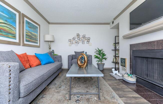 furnished living room