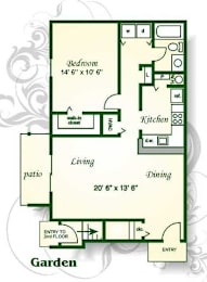 1 bed, 1 bath, 799 sqft, $1,354