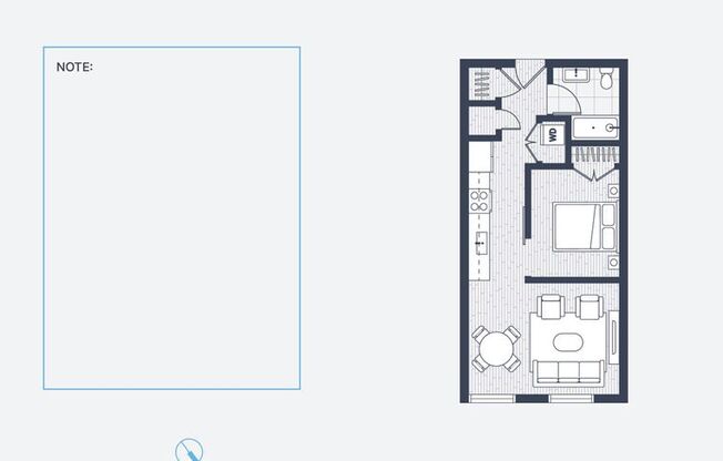 1 bed, 1 bath, 587 sqft, $2,250, Unit 304