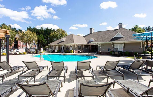 our apartments offer a pool and lounge area with chairs