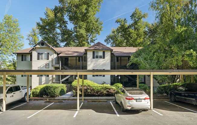 Apartment exterior with covered parking