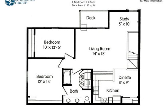 2 beds, 1 bath, 1,130 sqft, $1,435, Unit 214