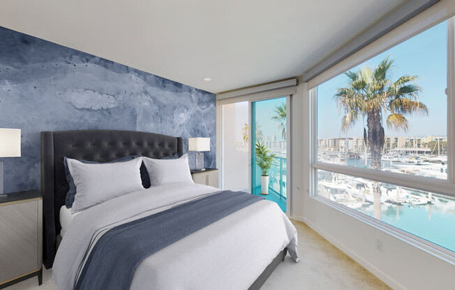 Bedroom in One-Bedroom  at Esprit Apartments, Marina del Rey, CA, 90292