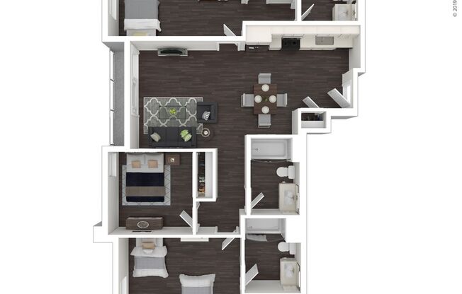 3 beds, 3 baths, $1,945, Unit 204 - 204-A