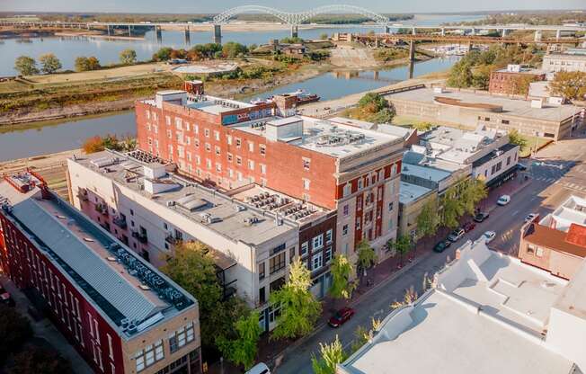 Exterior with Bridge at 99 Front, Memphis, TN