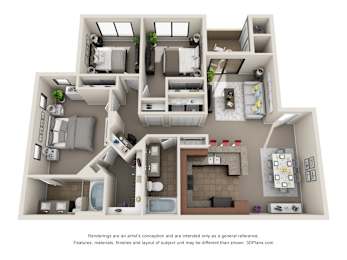 3 beds, 2 baths, 1,214 sqft, $1,799