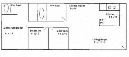 3 beds, 2 baths, 1,266 sqft, $1,600