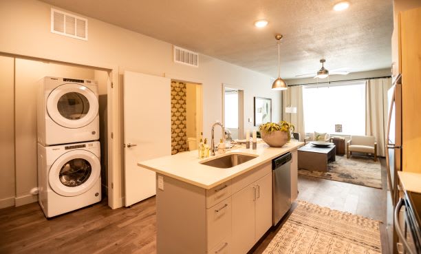 Washer And Dryer In Unit at Soleil Lofts Apartments, Herriman