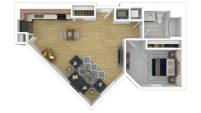 1 bed, 1 bath, 811 sqft, $3,199