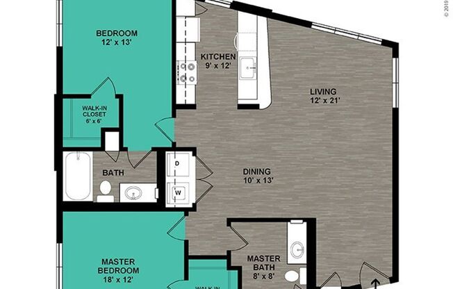 2 beds, 2 baths, 1,220 sqft, $3,390, Unit 543