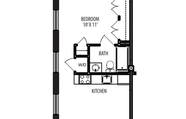 1 bed, 1 bath, 511 sqft, $1,375, Unit APT 401