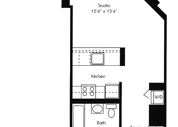 Studio, 1 bath, 571 sqft, $2,721, Unit 1509