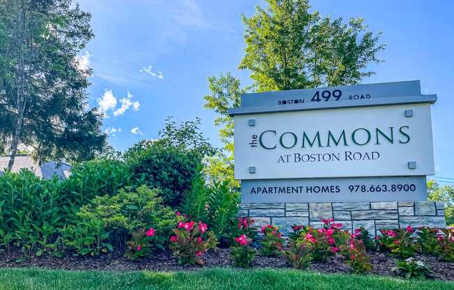 The commons at boston road front signage