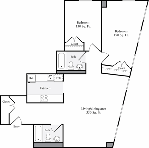 2 beds, 2 baths, 1,030 sqft, $4,349, Unit 3102