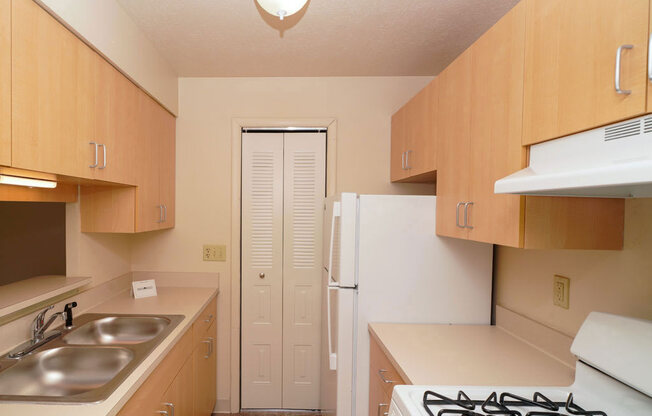 kitchen with maple cabinetry