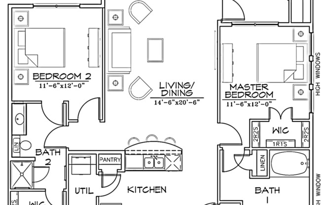 2 beds, 2 baths, 1,162 sqft, $1,795, Unit 3203