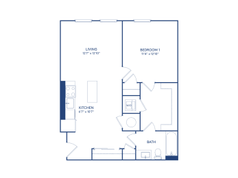 1 bed, 1 bath, 755 sqft, $3,672