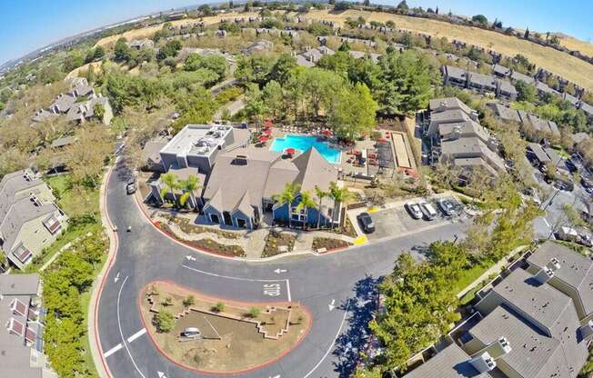 Aerial View of community Apartments in Pittsburg, CA l Kirker Creek Apartments