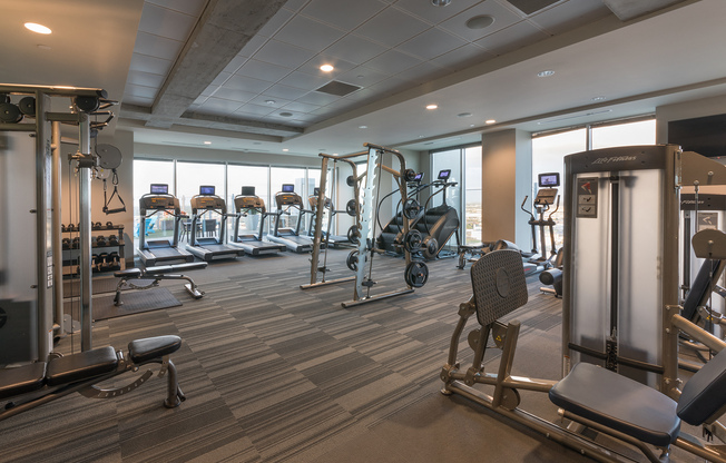 Our 24 hour fitness center featuring state-of-the-art equipment, plus fitness and yoga classes on demand.