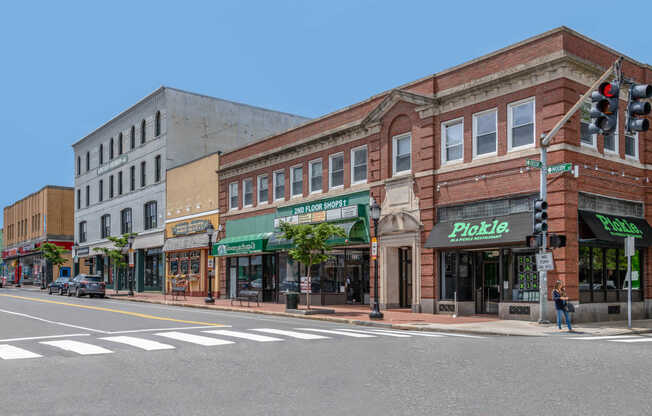 A variety of shopping and dining spots throughout Waltham.