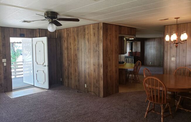 PRIVACY!!!  2 Bed 2 bath mobile home on acreage.