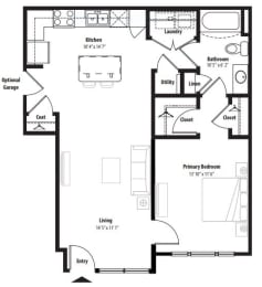 1 bed, 1 bath, 760 sqft, $2,058