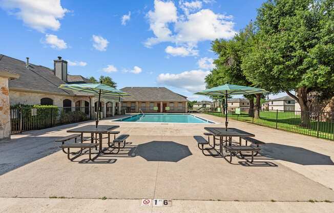 Pet-Friendly Apartments in Austin, TX – Huntington Meadows – our apartments have a swimming pool and picnic tables