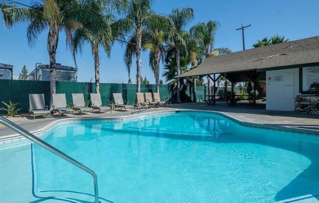 Glimmering Pool at Reef Apartments, California, 93704