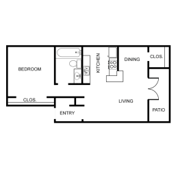 1 bed, 1 bath, 672 sqft, $1,160