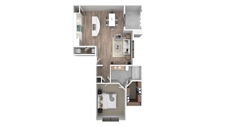 1 bed, 1 bath, 764 sqft, $1,384