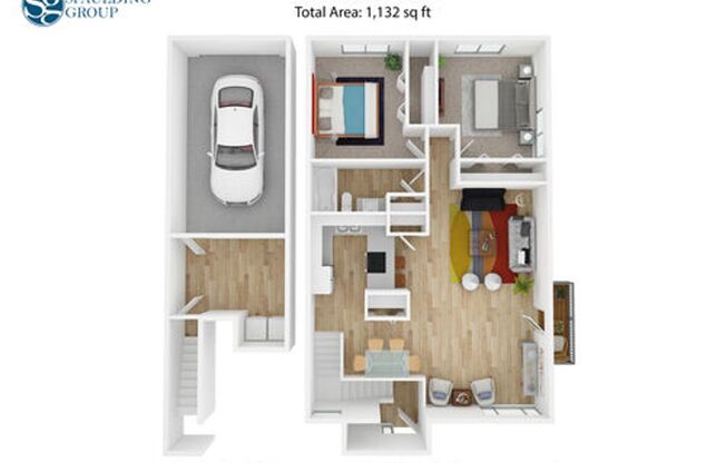 2 beds, 1 bath, 1,132 sqft, $1,850, Unit 1803