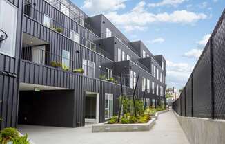 Exterior Porch at The Dillon, Los Angeles, CA