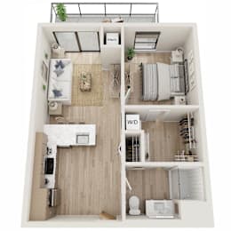 1 bed, 1 bath, 645 sqft, $1,570