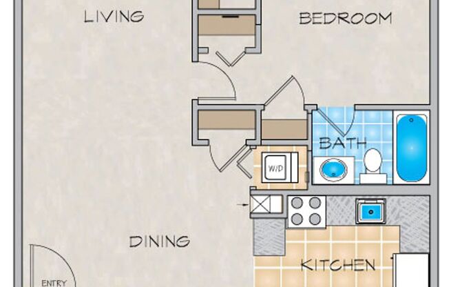 1 bed, 1 bath, 638 sqft, $1,120, Unit 221
